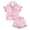 Style 2, variant on NIPAXO Girls Pajamas Set Long Sleeve Button-Down Pink Stripe Strawberry Bow Print Long Pants Satin Sleepwear for Kids
