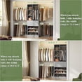 thumbnail image 3 of Homieasy Closet System, 2.4–8.8 FT Closet Organizer System with 2 Drawers, 5 Hanging Rods and Shoe Racks for Walk-in Closet, Bedroom, Gray, 3 of 9