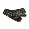 thumbnail image 3 of freneci Women Wide Belt Casual Gothic Belt Costume Accessories Decorative Dress Belt Black, 3 of 8