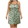 thumbnail image 1 of RXMEKW Robe de Nuit Sans Manches pour Femmes Grande Taille avec Bretelles, Robe de Nuit Confortable et Ample pour la Maison, Style Décontracté et de Nuit, 1 of 5