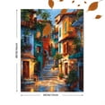 thumbnail image 3 of Qisvanset Toile Murale Paysage de Village et de Rue 15,75 X 11,81 Pouces, 3 of 8
