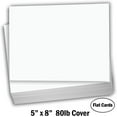 thumbnail image 2 of Hamilco Blank Index Cards 5 x 8 Heavyweight Card Stock 80lb Cover White Cardstock Paper - 100 Pack, 2 of 7