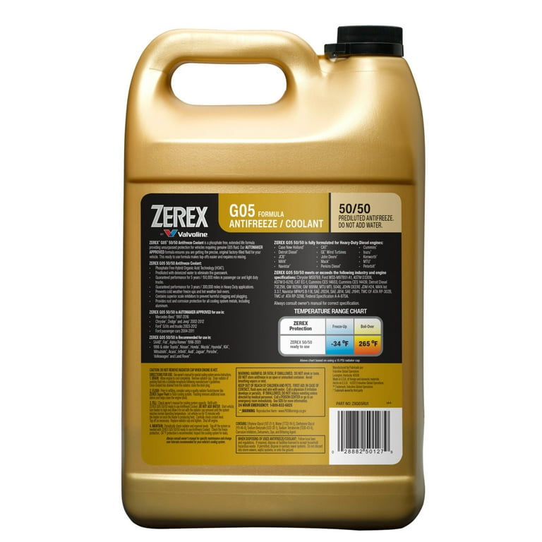Zerex G05 Phosphate Free Antifreeze Coolant 50/50 Ready-to
