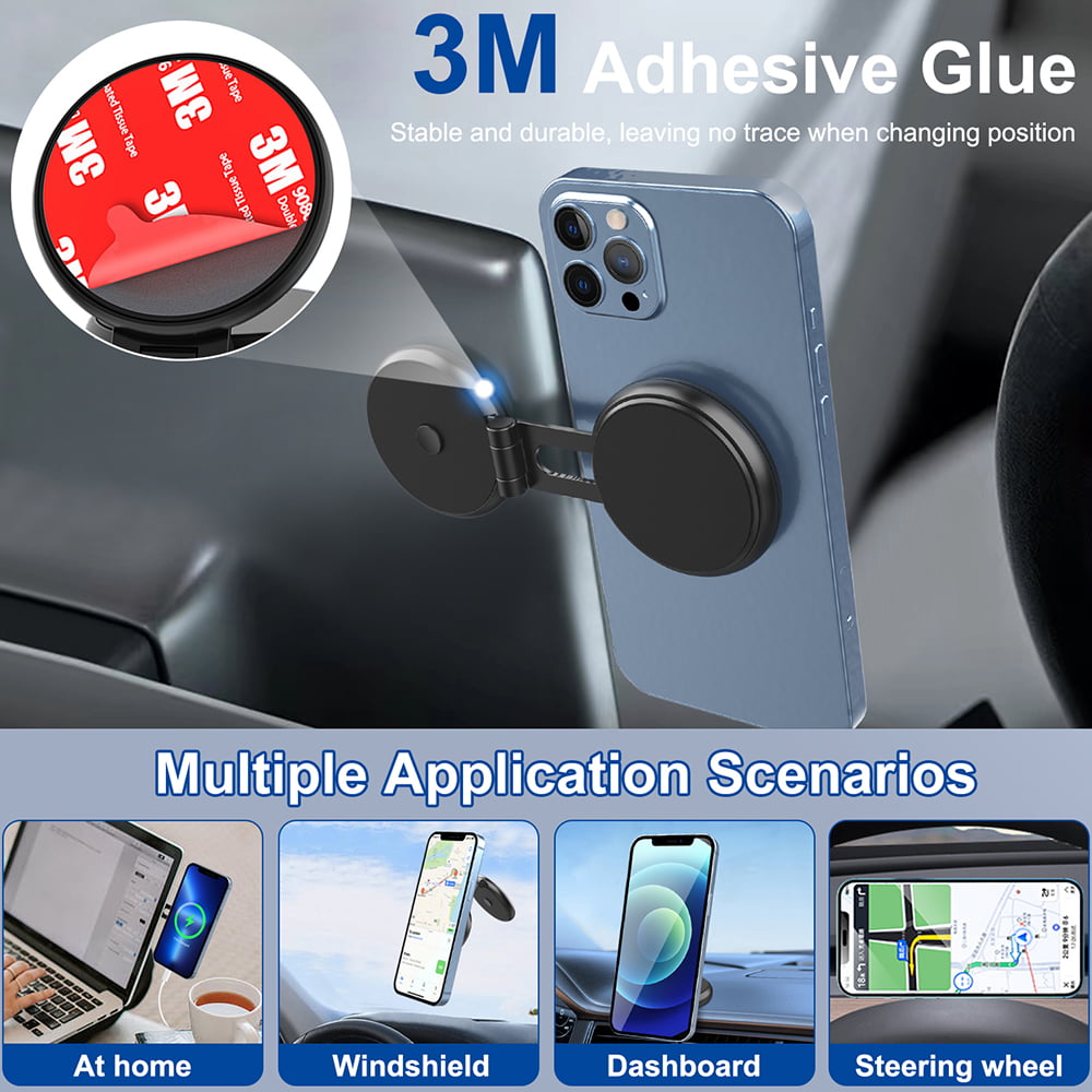 MagSafe glue-on phone holder without refill