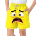 thumbnail image 2 of Xuhomer Summer Swim Trunks for Boys Teens Funny Emoji Print Drawstring Elastic Waist Beach Shorts Casual Loose Bathing Suit 8-13T, 2 of 7