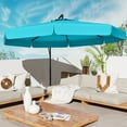 thumbnail image 4 of Gymax 10FT Offset Hanging Umbrella Patio Cantilever Umbrella w/ Easy Tilt Adjustment Turquoise, 4 of 10