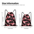 thumbnail image 2 of Fuzoiu Hearts Print Drawstring Backpack for Gym, Travel, Yoga,Sports Sackpack String Bag for Women Men-Small, 2 of 6