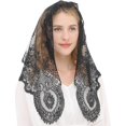 thumbnail image 2 of Triangular Mantilla Lace Head Covering Mass Catholic Church Veils, 2 of 6