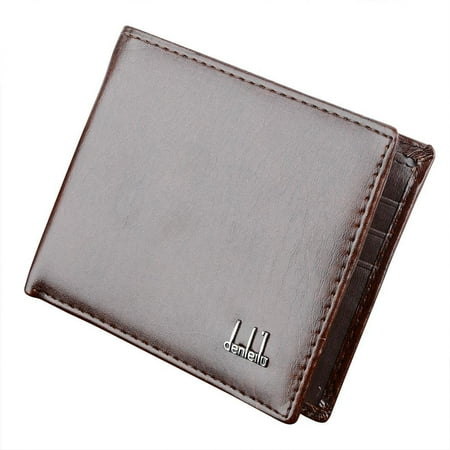 Men's Wallet Money Pockets Credit/ID Cards Holder Purse 2 Colors Synthetic Leather