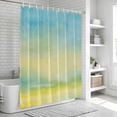 thumbnail image 6 of Turquoise Blue Ombre Bathroom Shower Curtains with 12 Hooks Polyester Waterproof Shower Curtain for Stalls and Bathtubs Abstract Modern Art Oil Painting Decorative Bathroom Curtain 72x72 Inches, 6 of 9