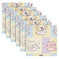 thumbnail image 4 of Iauyy Satin Napkins Set of 1- Pastel Animal Checker DIY Printing Decoration Cloth Napkin- Easy Care for Home/Party, 4 of 8