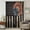 Black Red, variant on Vintage Flag Independence Day Sheer Curtains 45 Inches Long for Bedroom, 4th of July Retro Art Light Filtering Privacy Drapes, Breathable Semi Sheer Short Window Treatment for Kitchen Cafe Bathroom
