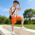 thumbnail image 5 of Dailycode Small Short Sleeve Button Down Shirts Strawberries and White Flowers Casual Shirt 3-10 Years, 5 of 9