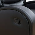 thumbnail image 3 of TrumanPick Manual Recliner Chair, No Rocker Sofa Chair Faux Leather Reclining Armhairs with Overstuffed Arm and Back for Living Room,Bedroom,Black, 3 of 6