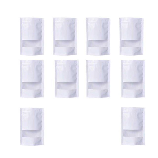 Bolsas de papel de pie, 10 Uds., bolsa con cierre de sellado portátil con cremallera, práctica bolsa Ziplock resellable, embalaje de cereales Organizadores de utensilios de cocina 17*24+4cm 17*24+4cm Bewildely HA076947-06