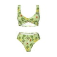 thumbnail image 4 of Daiia Cute Dinosaurs Cartoon Women's Bikini Set Two Piece Swimsuit High Waisted Bikini Adjustable Straps Bikini Perfect for Beach, Pool, and Summer Vacation-Medium, 4 of 9