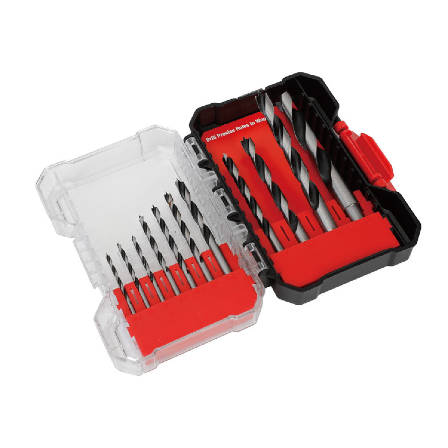 Juego de 11 brocas de punta de lanza Hyper Tough en estuche Click Fit 8