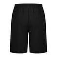 thumbnail image 6 of kamemir Men Shorts Cargo Mens Casual Twill Cargo Shorts Cotton Drawstring Classic Cargo Stretch Short(Black,XXL), 6 of 6