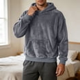 thumbnail image 6 of Frnrwgo Men's Hoodie Double-Sided Fleece Loose Fit Winter Casual Pullover with Kangaroo Pocket, 6 of 9