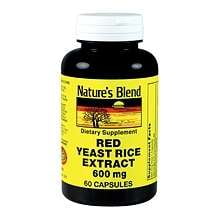 Nature's Blend Red Yeast Rice Extract 600 mg 60 Capsules