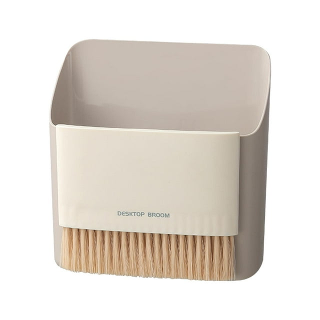 Tnarru Small Broom Dustpans Set Household Cleaning Tools Fashion Sweeper Garbage Cleaning for Cleaning Countertop Home Table Kitchen Gray