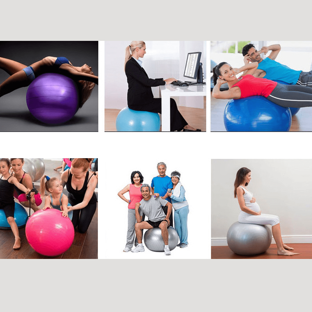 Extra Thick Yoga Ball Exercise Ball, for Balance, Stability, Pregnancy Quick Pump Included
