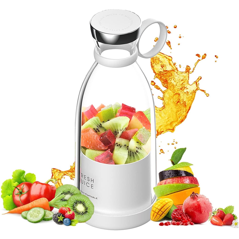 Portable Blender, USB Rechargeable Smoothie on the Go Blender Cup with  Straws, Protein Shakes Fruit Mini Mixer for Home, Sport