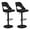 Black, variant on Gymax Bar Stools Set of 2 w/Enlarged PU Leather Seat Footrest Swivel Bar Chairs White