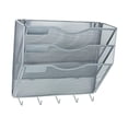 thumbnail image 1 of HILABEE Wall Mount File Document Organizer, File Holder for Sorting Literature Catalogs, Mesh Metal Space Saving Magazines Letter Rack, 1 of 9