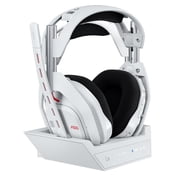 Logitech G Astro A50 LIGHTSPEED Wireless Gaming Headset + Base Station (Gen 5), PRO-G GRAPHENE, 3-System Switching, USB-C to Xbox, PS5, PC/Mac or Nintendo Switch, Bluetooth , White