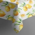 thumbnail image 5 of Yellow Lemon Fruit Slices White Pattern Square Tablecloth,Waterproof Square Table Cover,Wipeable Spillproof Washable Table Cover for Home Kitchen Party Decor 42"X42"(107x107cm), 5 of 6