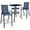 Navy, variant on Flash Furniture Brazos Outdoor Dining Set - 2-Person Bistro Set - Brazos Outdoor Glass Bar Table with Black All-Weather Patio Stools