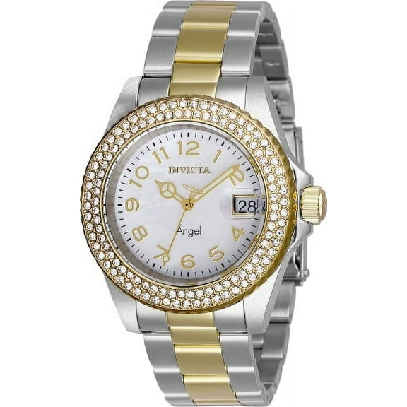 Invicta Women's 28675 Angel Quartz 3 Hand White Dial Watch