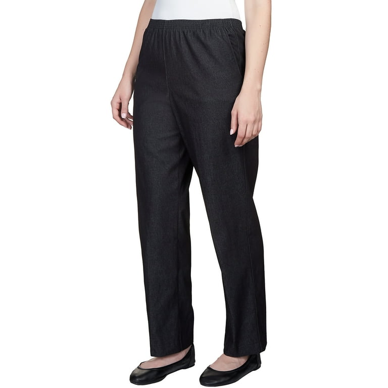 Dunner Women's Alfred Dunner Black Denim Pants Alfred Dunner