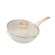 thumbnail image 4 of Sartén profunda de 24cm antiadherente con tapa, sartén para freír para cocinar , multiusos, fondo plano, mango ergonómico, Wok chino, 4 of 9