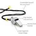 thumbnail image 3 of Silbatos deportivos con cordón, sonido fuerte y nítido, silbato de acero inoxidable para entrenadores, árbitros, formación de profesores, líderes de ring. Silbaré., 3 of 7