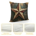 thumbnail image 4 of PRATYUS Rustic Farmhouse Throw Pillow Cover,Western Texas Star Pillow Cover ,Highland Cow Fur Decorative Pillow Cover,Vintage American South Cushion Case Bedroom Decor 22x22in, 4 of 5