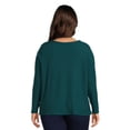 thumbnail image 4 of Terra & Sky Plus Size Cut Out Knit Top, 2-Pack, 4 of 6