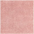 thumbnail image 5 of Unique Loom Davos Shag Collection Area Rug - Solid (5' 3" Square Dusty Rose), 5 of 7
