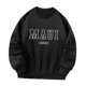 thumbnail image 4 of Sudadera para mujer, Tops, trajes informales estampados negros, camisa, sudadera ligera de otoño con cuello redondo, jersey para desplazamientos , xxl, 4 of 10