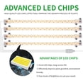 thumbnail image 3 of LED Plant Growing lamp, 3500K Full Spectrum Grow Light Strips for Indoor Plants with 3/9/12H Timer & 10 Dimmable Levels, Led Growth Light for Green House Hydroponics Succulent 13In 4Head, 3 of 9