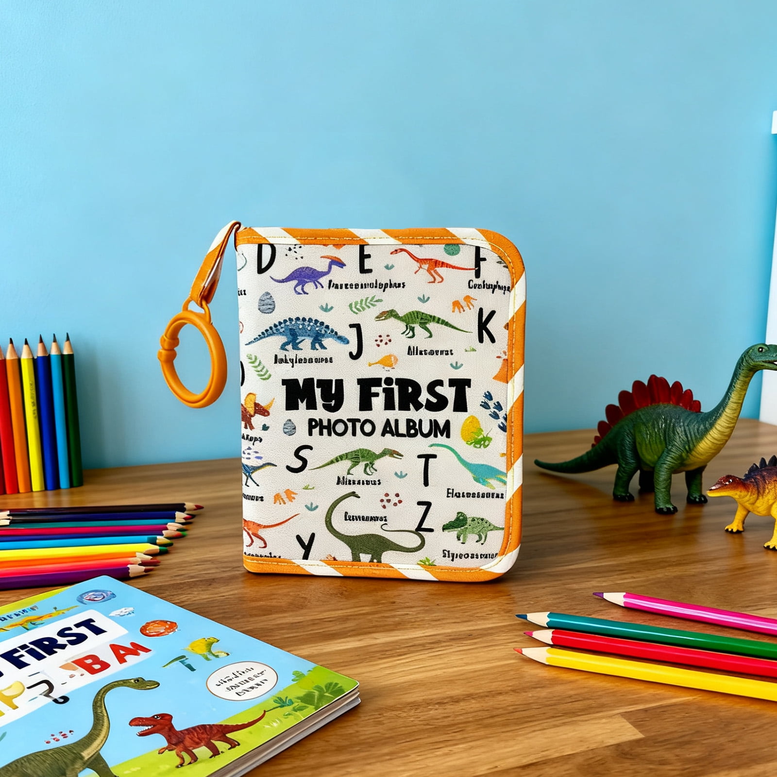 My Firsts Family Photo Album for Baby,4×6 Baby Photo Album,Soft Toddler Pictures Albums with Safety Mirrour for Newborns