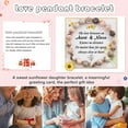 thumbnail image 3 of Hyasfey Sunflower Beaded Bracelet with Inspirational Card Elastic Adjustable Girls Natural Stone Round Beads Bracelet Graduation Season Daughter Gift, 3 of 8
