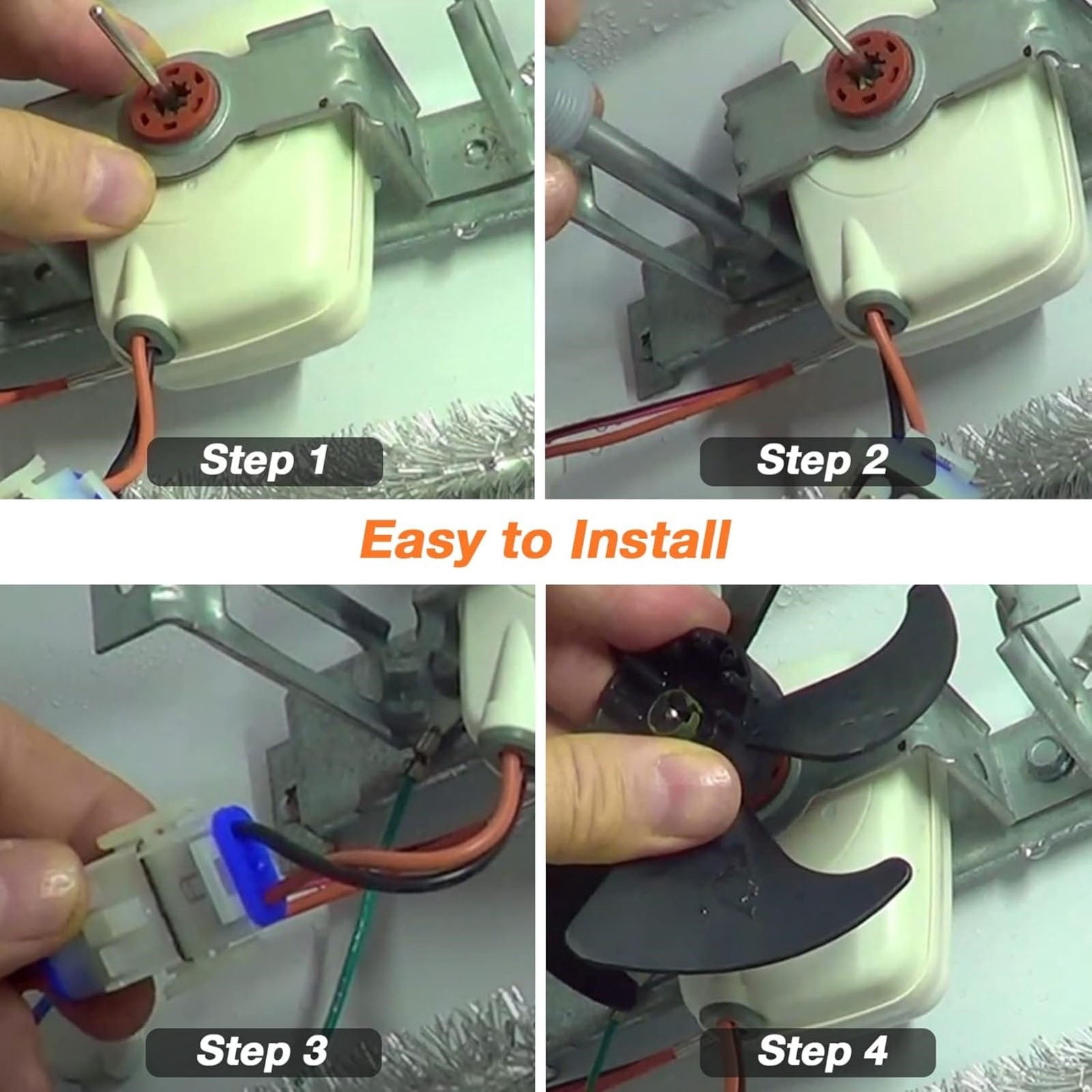 GUYUTING Refrigerator Evaporator Fan Motor WR60X10141 Assembly For GE Kitchen Appliance Cooling System Fridge Repair Work