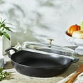 thumbnail image 3 of Staub Cast Iron Braiser with Glass Lid, Dutch Oven, 3.5-quart, serves 3-4, Made in France, Matte Black, 3 of 10
