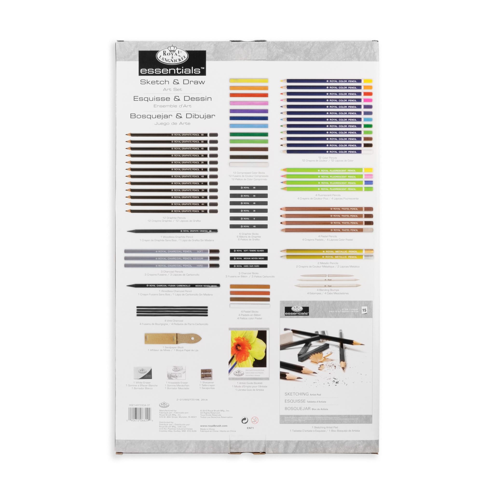 Essentials Clear View Art Set-Sketching & Drawing