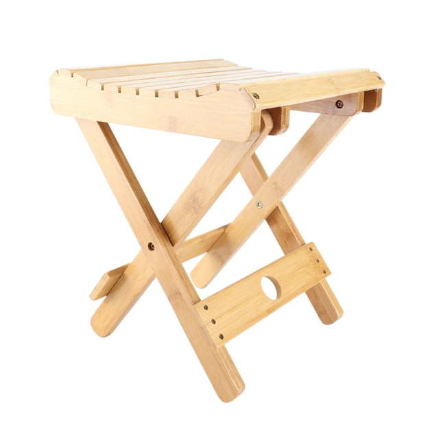 Taburete plegable de bambú para masajes, ducha, reposapiés, asiento plegable portátil para el hogar.