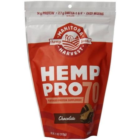 Manitoba Harvest Hemp Pro 70, Plant Based Protein Supplement, Chocolate, 11 OZ