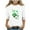 White1, variant on Posijego Unisex Kids Boys Girls St Patrick's Day Shirts 3/4 Length Sleeve Tee Clover Print Crew Neck Spring Tops