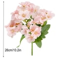 thumbnail image 2 of MesaSe 5-branch Artificial Flower Bouquet Simulation Floral Decor Wedding Party Cloth Fake Flower Home Decor  Light Blue, 2 of 8